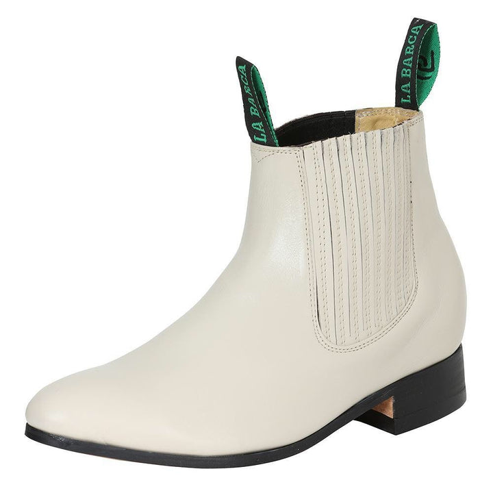 Botines Charros Clasicos Piel Genuina Para Hombre 'La Barca' *HUESO-223* - BELLEZA'S - Botines Para Hombres - 223
