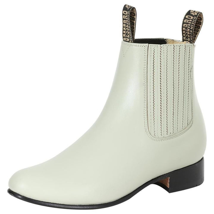Botines Charros Clasicos Piel Hueso Para Hombre 'El Besserro' *HUESO-201* - BELLEZA'S