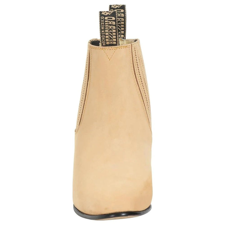 Botines Charros Clasicos Piel Nobuck para Hombre 'El Besserro' *MIEL-203* - BELLEZA'S - Botines Para Hombres - 203