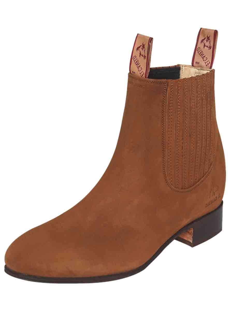 Botines Charros Clasicos Piel Nobuck Para Hombre 'El Canelo' TOPO-231* - BELLEZA'S - Botines Charros Clasicos Piel Nobuck Para Hombre 'El Canelo' *TOPO-231* - BELLEZA'S - Botines Para Hombres