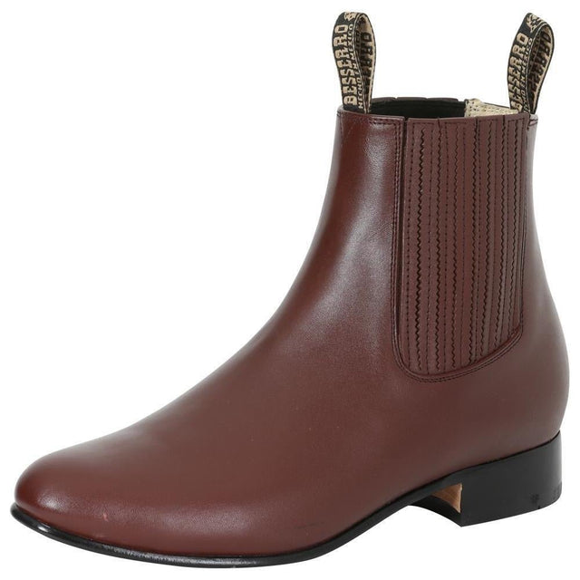 Botines Charros Clasicos Piel Vino Para Hombre 'El Besserro' *VINO-202* - BELLEZA'S - Botines Para Hombres - 202