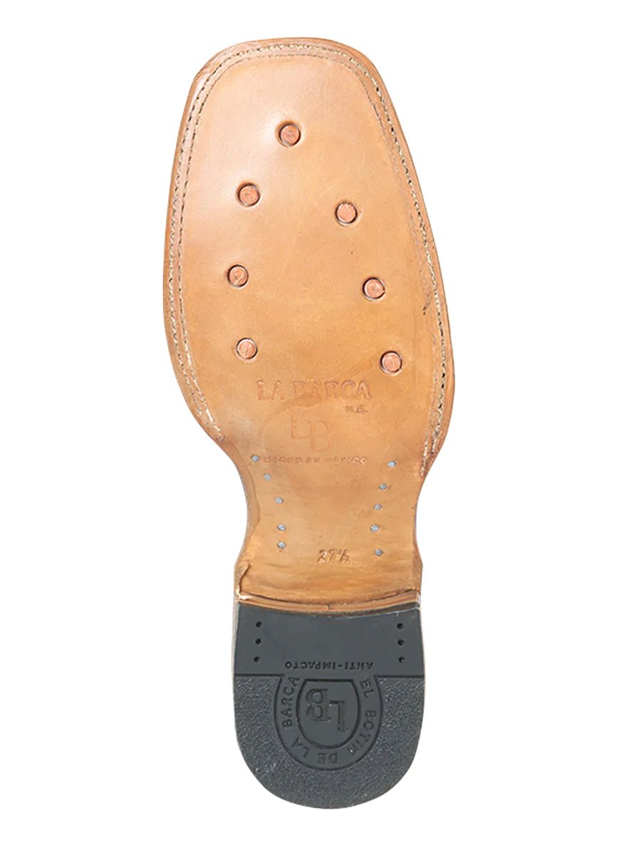 Botines Charros Rodeo Clasicos Piel Oil para Hombre 'La Barca' BLACK-126412* - BELLEZA'S - Botines Para Hombres - 126412