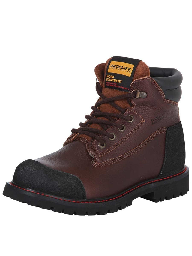 Botines de Trabajo Con Puntera de Acero de Piel Genuina Para Hombre 'Procliff Protection' *WALNUT-35217* - BELLEZA'S - Botines de Trabajo Con Puntera de Acero de Piel Genuina 'Procliff Protection' *WALNUT-35217* - BELLEZA'S - Botas De Trabajo