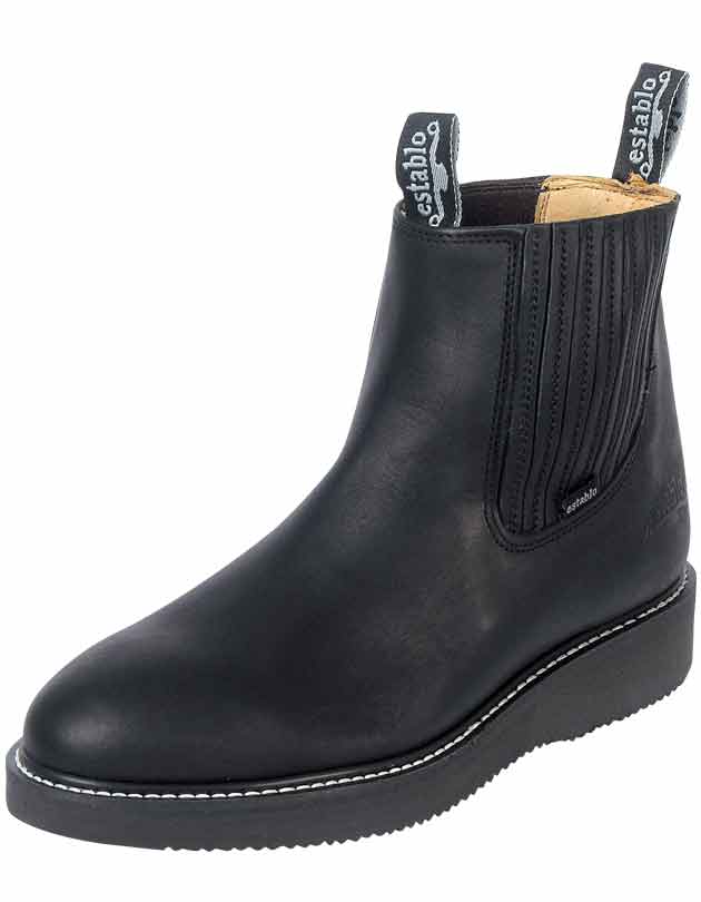Botines De Trabajo Pull-On Con Punta Suave Para Hombre 'Establo' *NEGRO-320* - BELLEZA'S - Botines De Trabajo Pull-On Con Punta Suave Para Hombre 'Establo' *NEGRO-320* - BELLEZA'S - Botines Para Hombres