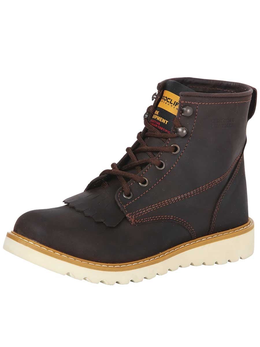 Botines de Trabajo sin Puntera de Acero Piel Genuina para Mujer 'Procliff Protection' *CAFE-35206* - BELLEZA'S - Botines de Trabajo sin Puntera de Acero de Piel Genuina para Mujer 'Procliff Protection' - ID: 35206 CAFE - BELLEZA'S - Botines Para Hombres