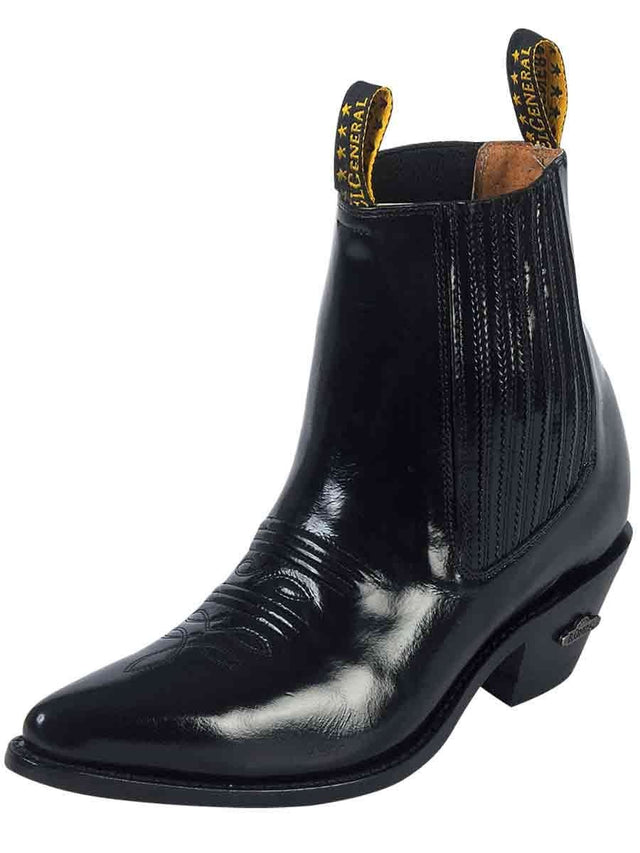 Botines Vaqueros Clasicos Piel Camaleón Para Hombre 'El General' NEGRO-181* - BELLEZA'S - Botines Vaqueros Clasicos Piel Camaleón Para Hombre 'El General' *NEGRO-181* - BELLEZA'S - Botines Para Hombres