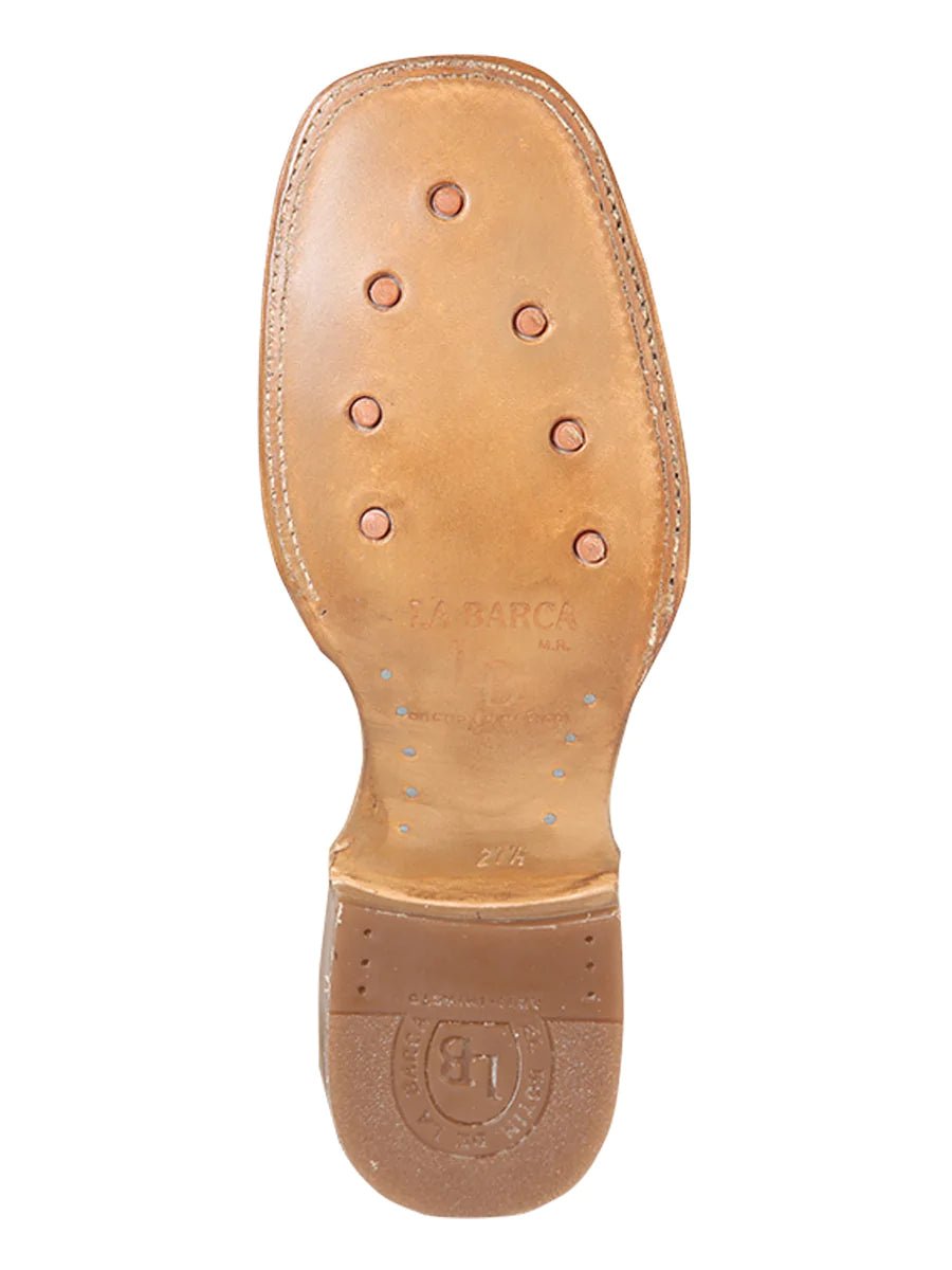 Botines Vaqueros Rodeo Clasicos Piel Nobuck para Hombre 'La Barca' CAMEL-126408* - BELLEZA'S - Botines Para Hombres - 126408