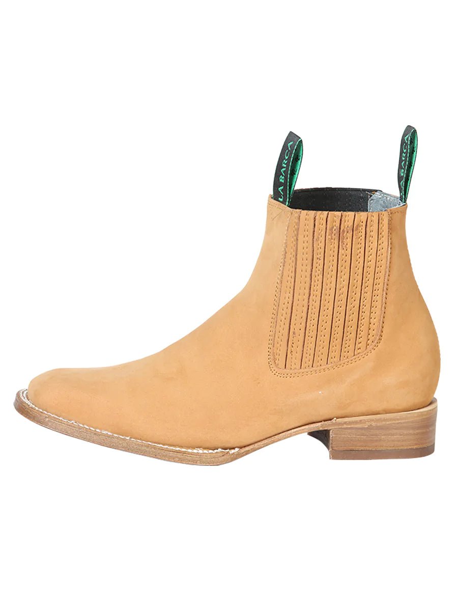 Botines Vaqueros Rodeo Clasicos Piel Nobuck para Hombre 'La Barca' CAMEL-126408* - BELLEZA'S - Botines Para Hombres - 126408