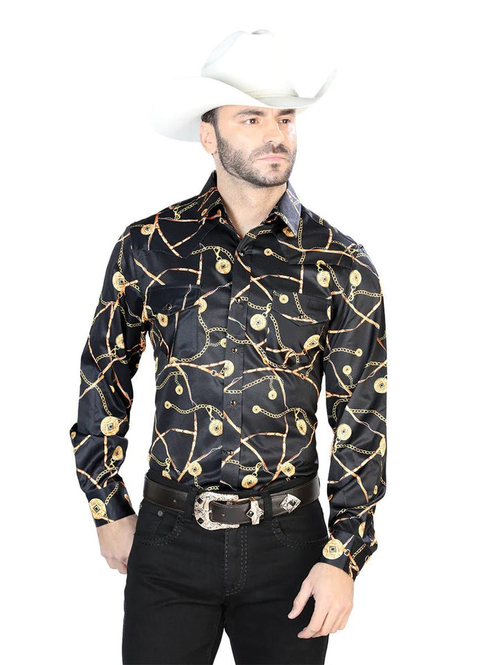 Camisa Casual De Hombre El Señor De Los Cielos BLACK-44087 - BELLEZA'S - Camisa Casual De Hombre El Señor De Los Cielos BLACK-44087 - BELLEZA'S - Camisas y tops - 44087