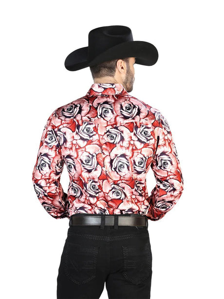 Camisa Casual De Hombre El Señor De Los Cielos Red/Roses-44068 - BELLEZA'S - Camisa Casual De Hombre El Señor De Los Cielos Red/Roses-44068 - BELLEZA'S - Camisas y tops - 44068