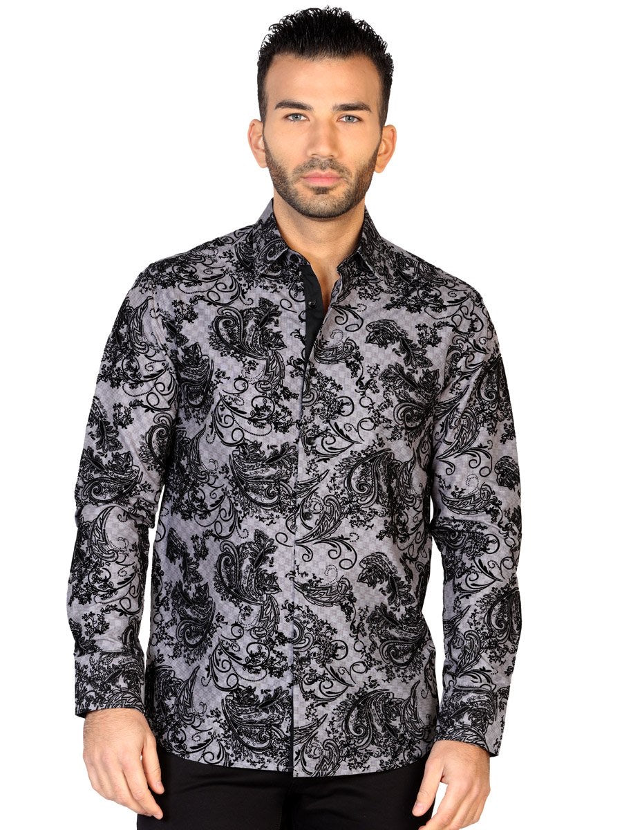 Camisa Casual Manga Larga para Hombre, 100% Modal 'El General' * - ID: 43139 CARBON - BELLEZA'S - Camisa Casual Manga Larga para Hombre, 100% Modal 'El General' * - ID: 43139 CARBON - BELLEZA'S - 43139