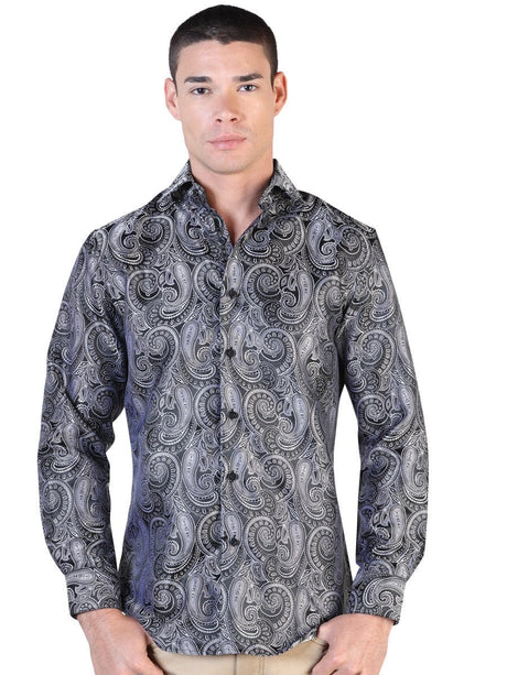 Camisa Casual Manga Larga para Hombre, 100% Polyester 'Centenario' * - ID: 42816 GRIS - BELLEZA'S - Camisa Casual Manga Larga para Hombre, 100% Polyester 'Centenario' * - ID: 42816 GRIS - BELLEZA'S - 42816