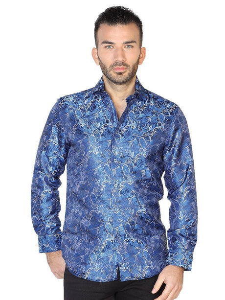 Camisa Casual Manga Larga para Hombre, 100% Polyester 'Centenario' * - ID: 42834 AZUL/NEGRO - BELLEZA'S - Camisa Casual Manga Larga para Hombre, 100% Polyester 'Centenario' * - ID: 42834 AZUL/NEGRO - BELLEZA'S - 42834