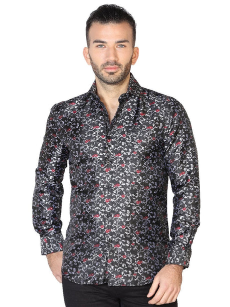 Camisa Casual Manga Larga para Hombre, 100% Polyester 'Centenario' * - ID: 42835 NEGRO - BELLEZA'S - Camisa Casual Manga Larga para Hombre, 100% Polyester 'Centenario' * - ID: 42835 NEGRO - BELLEZA'S - 42835