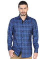 Camisa Casual Manga Larga para Hombre, 100% Polyester 'El Señor de los Cielos' * - ID: 43022 AZUL/NEGRO - BELLEZA'S - Camisa Casual Manga Larga para Hombre, 100% Polyester 'El Señor de los Cielos' * - ID: 43022 AZUL/NEGRO - BELLEZA'S - 43022