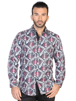 Camisa Casual Manga Larga para Hombre, 100% Polyester 'El Señor de los Cielos' * - ID: 43059 ROJO - BELLEZA'S - Camisa Casual Manga Larga para Hombre, 100% Polyester 'El Señor de los Cielos' * - ID: 43059 ROJO - BELLEZA'S - 43059