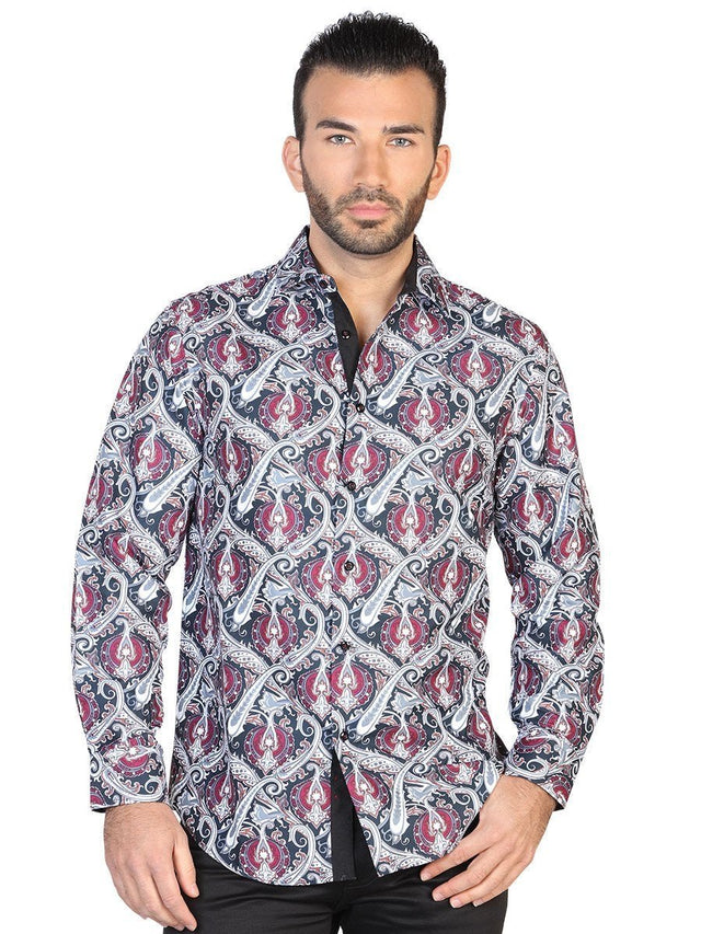 Camisa Casual Manga Larga para Hombre, 100% Polyester 'El Señor de los Cielos' * - ID: 43059 ROJO - BELLEZA'S - Camisa Casual Manga Larga para Hombre, 100% Polyester 'El Señor de los Cielos' * - ID: 43059 ROJO - BELLEZA'S - 43059