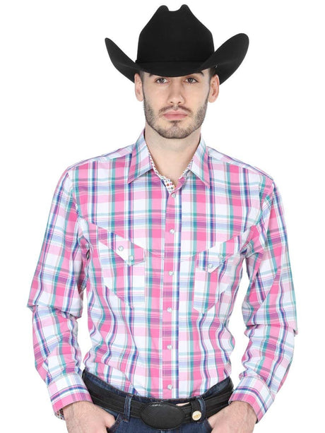 Camisa Casual Manga Larga Para Hombre 'Centenario' ROSA/BLANCO - BELLEZA'S - Camisa Casual Manga Larga Para Hombre 'Centenario' ROSA/BLANCO - BELLEZA'S - Camisa - 40248