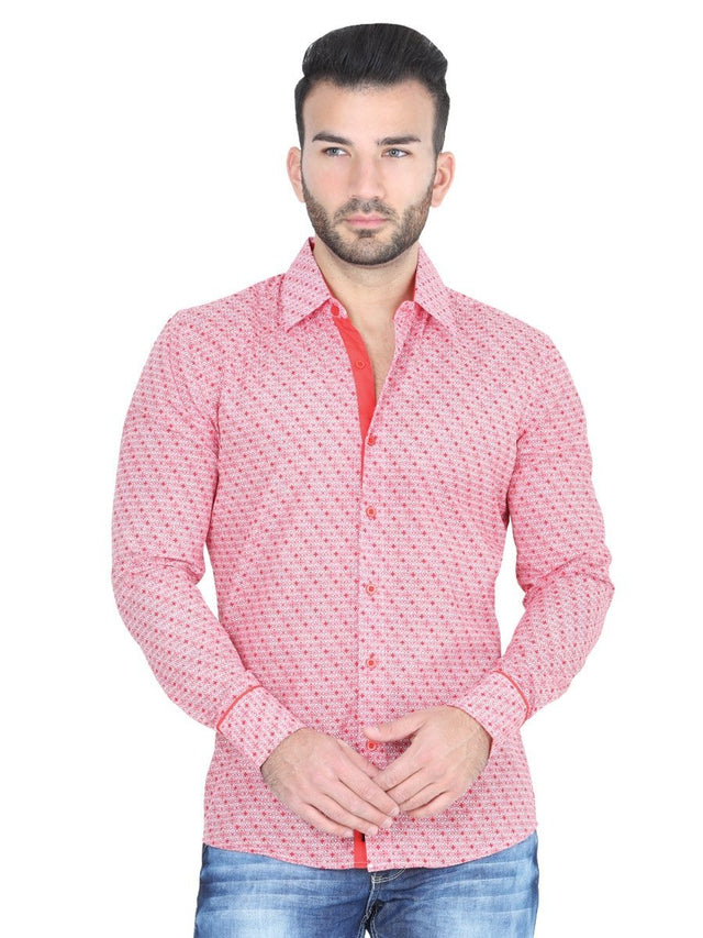 Camisa Casual Manga Larga Para Hombre 'El General' RED - BELLEZA'S - Camisa Casual Manga Larga Para Hombre 'El General' RED - BELLEZA'S - camisa - 40423