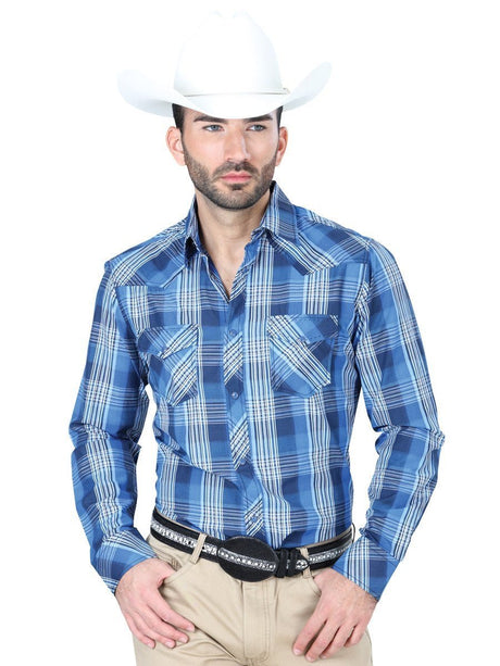 Camisa Casual Manga Larga para Hombre 'El Señor de los Cielos' * AZUL/NEGRO-124203* - BELLEZA'S - Camisa Casual Manga Larga para Hombre, 55% Algodon, 45% Polyester 'El Señor de los Cielos' * - ID: 124203 AZUL/NEGRO - BELLEZA'S - Camisas Para Hombres - 124203