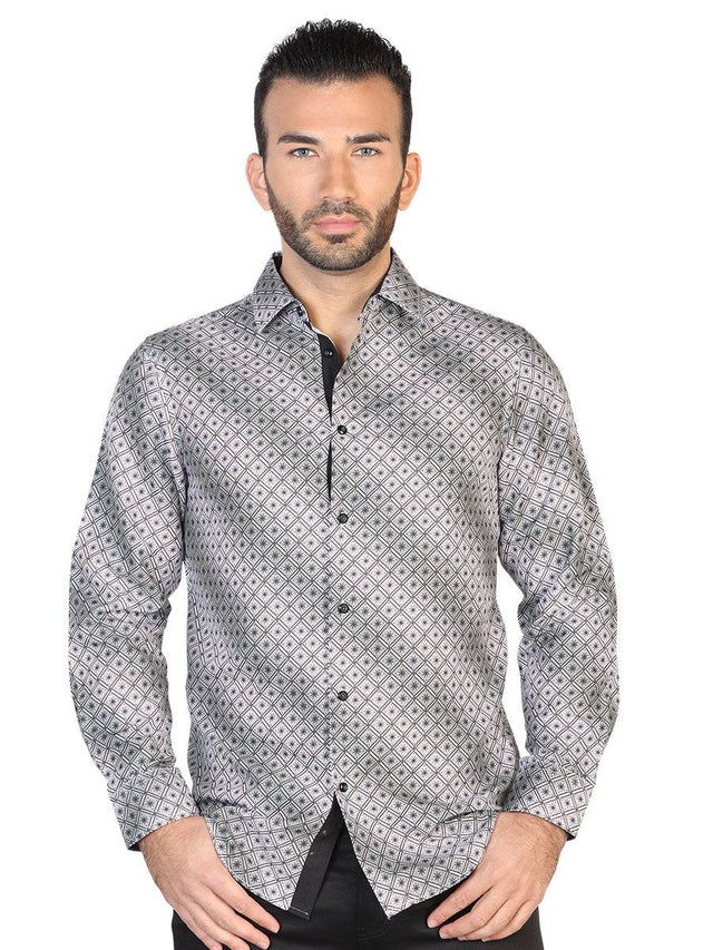 Camisa Casual Manga Larga para Hombre 'El Señor de los Cielos' * - ID: 43043 CAFE - BELLEZA'S - Camisa Casual Manga Larga para Hombre, 100% Polyester 'El Señor de los Cielos' * - ID: 43043 CAFE - BELLEZA'S - 43043