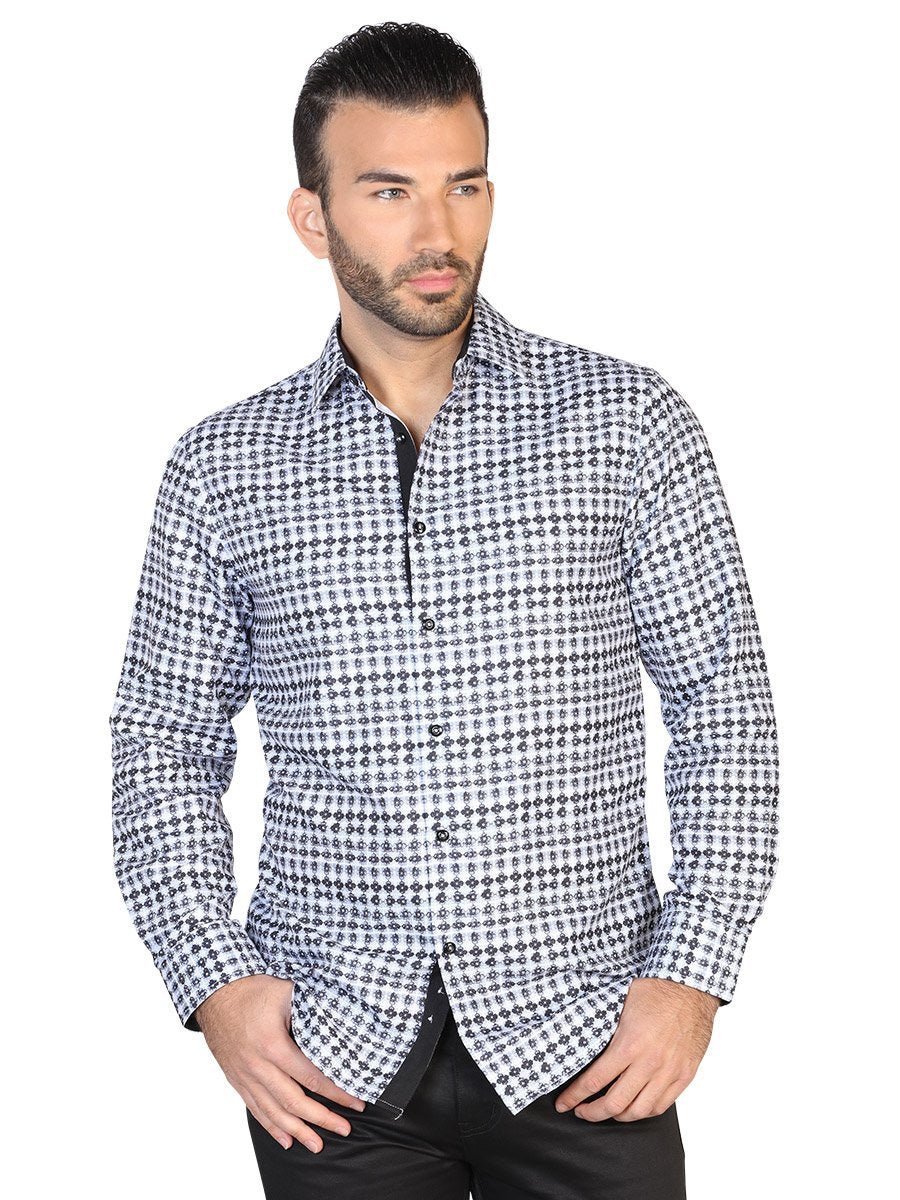 Camisa Casual Manga Larga para Hombre 'El Señor de los Cielos' * - ID: 43045 NEGRO - BELLEZA'S - Camisa Casual Manga Larga para Hombre, 100% Polyester 'El Señor de los Cielos' * - ID: 43045 NEGRO - BELLEZA'S - 43045
