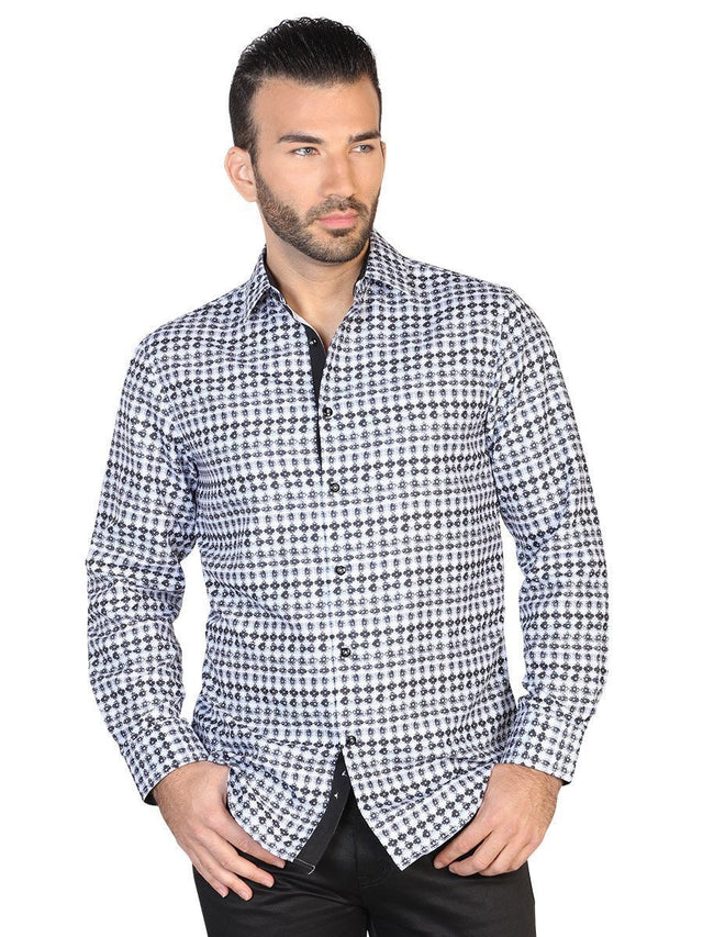 Camisa Casual Manga Larga para Hombre 'El Señor de los Cielos' * - ID: 43045 NEGRO - BELLEZA'S - Camisa Casual Manga Larga para Hombre, 100% Polyester 'El Señor de los Cielos' * - ID: 43045 NEGRO - BELLEZA'S - 43045