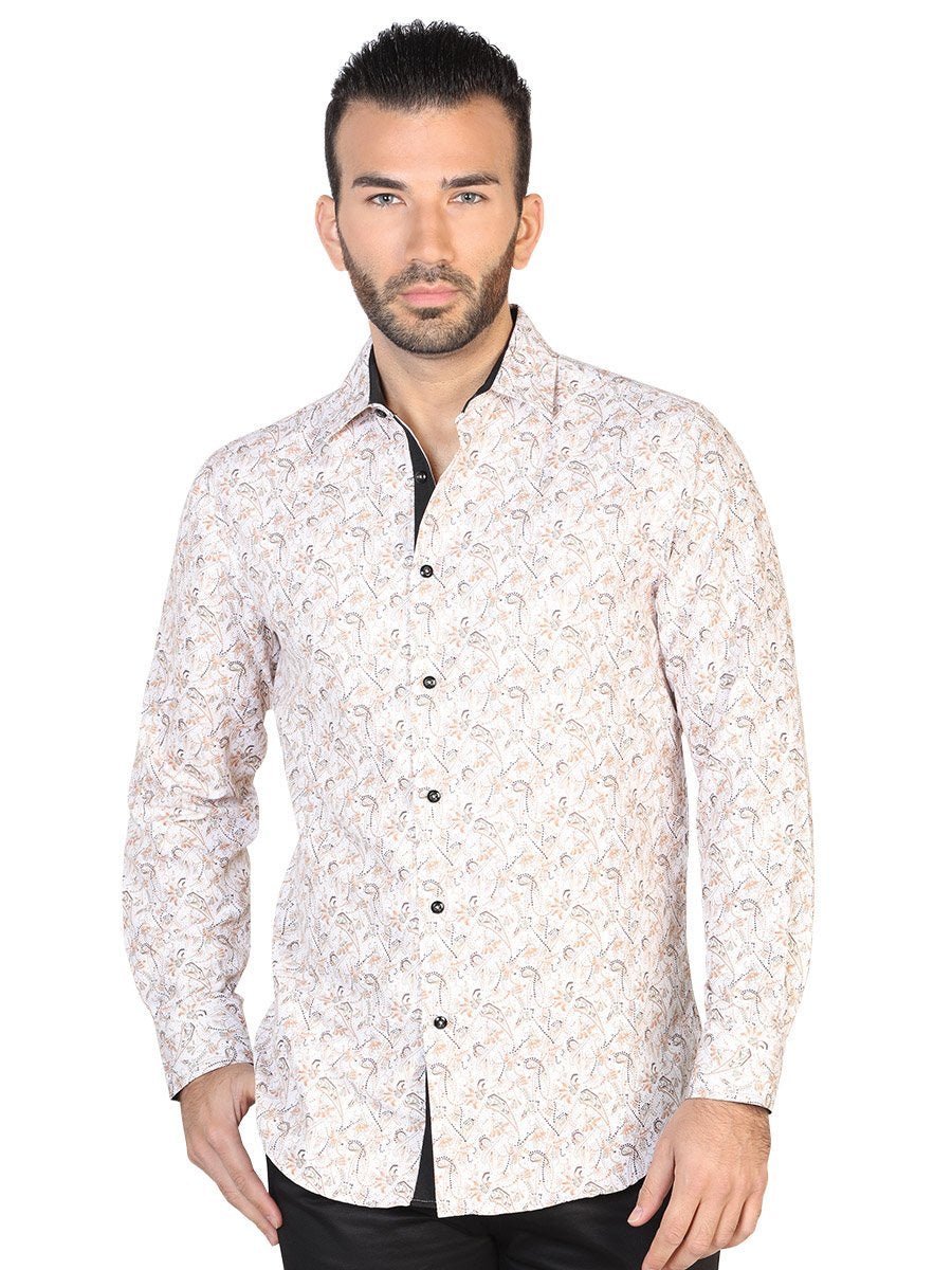 Camisa Casual Manga Larga para Hombre 'El Señor de los Cielos' * - ID: 43048 CAFE - BELLEZA'S - Camisa Casual Manga Larga para Hombre, 100% Polyester 'El Señor de los Cielos' * - ID: 43048 CAFE - BELLEZA'S - 43048