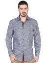 Camisa Casual Manga Larga para Hombre 'El Señor de los Cielos' * - ID: 43053 AZUL MARINO - BELLEZA'S - Camisa Casual Manga Larga para Hombre, 100% Polyester 'El Señor de los Cielos' * - ID: 43053 AZUL MARINO - BELLEZA'S - 43053