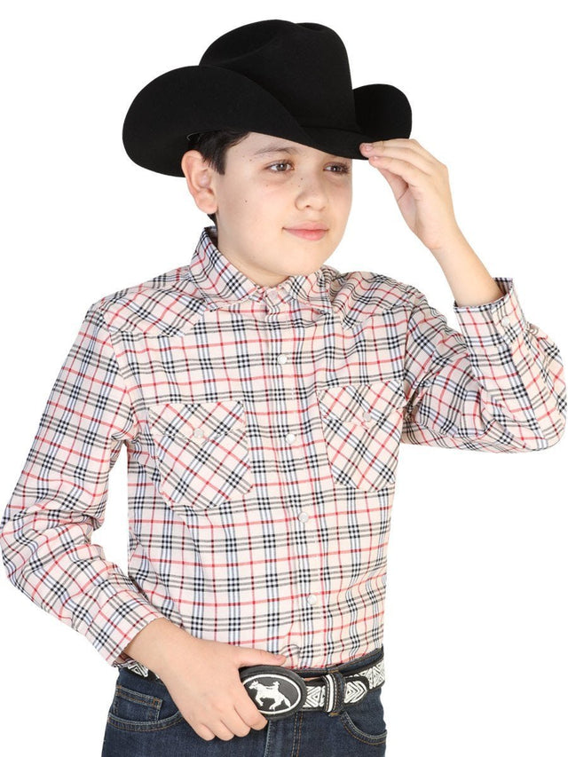 Camisa Casual Manga Larga para Niño, 55% Cotton, 45% Polyester 'Centenario' * - ID: 42501 BEIGE - BELLEZA'S - Camisa Casual Manga Larga para Niño, 55% Cotton, 45% Polyester 'Centenario' * - ID: 42501 BEIGE - BELLEZA'S - 42501