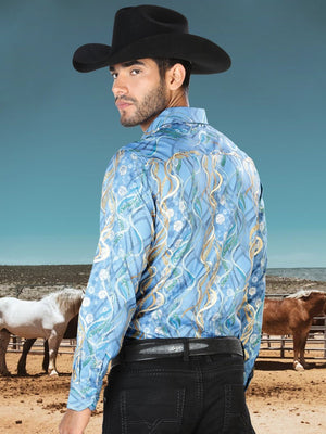 Camisa De Vestir Para Hombre 'El Señor de los Cielos' AZUL CLARO-43465 - BELLEZA'S - Camisa De Vestir Para Hombre 'El Señor de los Cielos' AZUL CLARO-43465 - BELLEZA'S - 43465