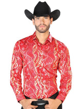 Camisa De Vestir Para Hombre 'El Señor de los Cielos' Rojo-43461 - BELLEZA'S - Camisa De Vestir Para Hombre 'El Señor de los Cielos' Rojo-43461 - BELLEZA'S - 43461