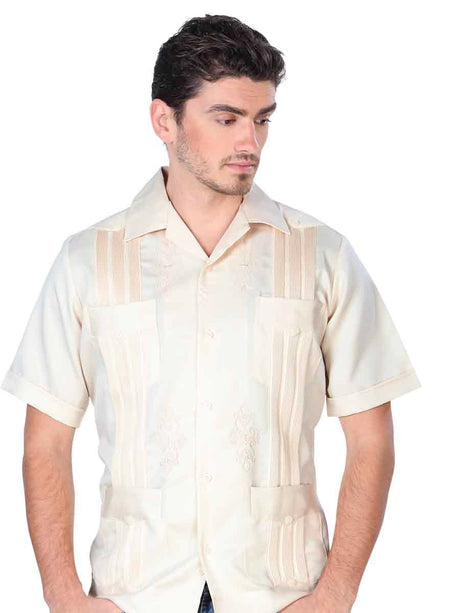 Camisa Guayabera Para Hombre, Polyester 'El General' BEIGE-3717 - BELLEZA'S - Camisa Guayabera Para Hombre, Polyester 'El General' BEIGE-3717 - BELLEZA'S - Camisa Guayabera - 3717