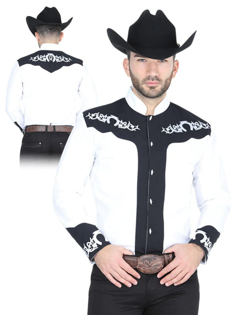 Camisa Vaquera Charra Bordada Manga Larga para Hombre 'El General' *WHITE-40792* - BELLEZA'S - Camisa Vaquera Charra Bordada Manga Larga para Hombre 'El General' *WHITE-40792* - Camisa Para Hombre Bordada - 40792 1