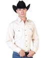 Camisa Vaquera Manga Larga Estampada para Hombre 'El General' *KAKHI-42524* - BELLEZA'S - Camisa Vaquera Manga Larga Estampada para Hombre 'El General' *KAKHI-42524* - Camisas Para Hombres - 42524 01