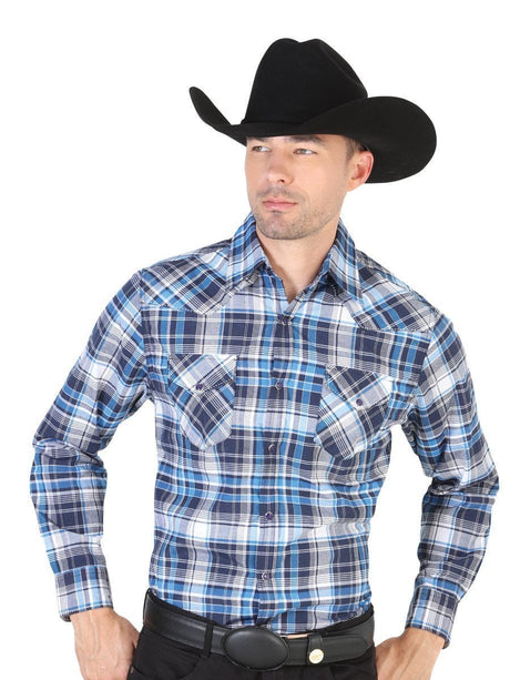 Camisa Vaquera Manga Larga Para Hombre 'El General' *AZUL-42488* - BELLEZA'S - Camisa Vaquera Manga Larga Para Hombre 'El General' AZUL-42488 - BELLEZA'S - Camisas Para Hombres - 42488