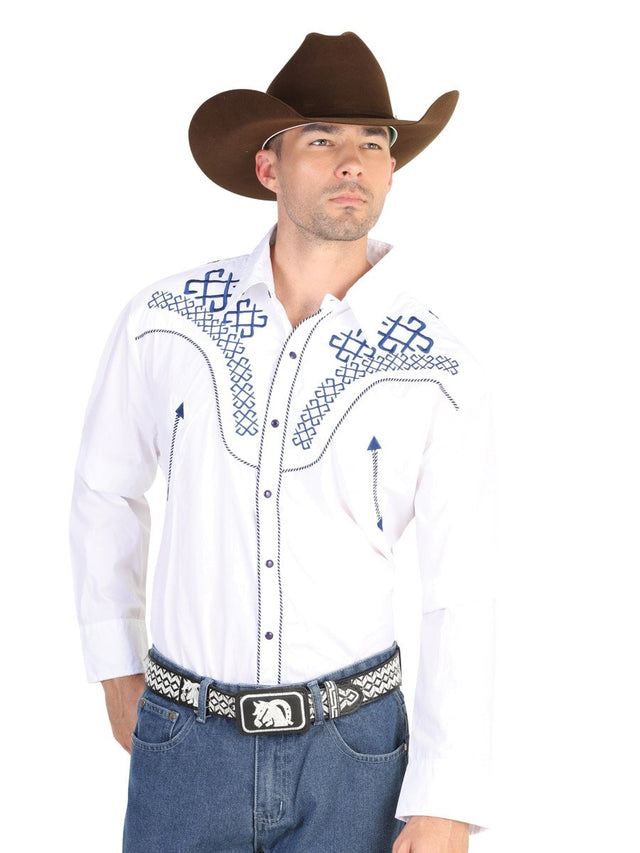 Camisa Vaquera Manga Larga Para Hombre 'El General' *BLANCO-42473* - BELLEZA'S - Camisa Vaquera Manga Larga Para Hombre 'El General' *BLANCO-42473* - BELLEZA'S - Camisa - 42473