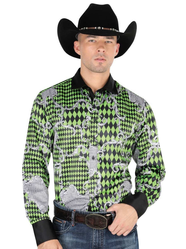 Camisa Vaquera Manga Larga Para Hombre 'El General' LIME-34689 - BELLEZA'S - Camisa Vaquera Manga Larga Para Hombre 'El General' LIME-34689 - BELLEZA'S - Camisa - 34689