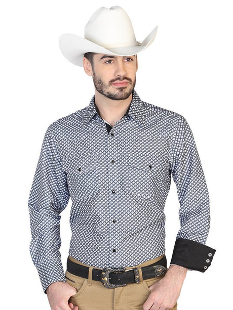 Camisa Vaquera Manga Larga para Hombre 'El Señor de los Cielos' *BLANCO/NEGRO-43031* - BELLEZA'S - Camisa Vaquera Manga Larga para Hombre, 100% Polyester 'El Señor de los Cielos' * - ID: 43031 BLANCO/NEGRO - BELLEZA'S - Camisas Para Hombres - 43031