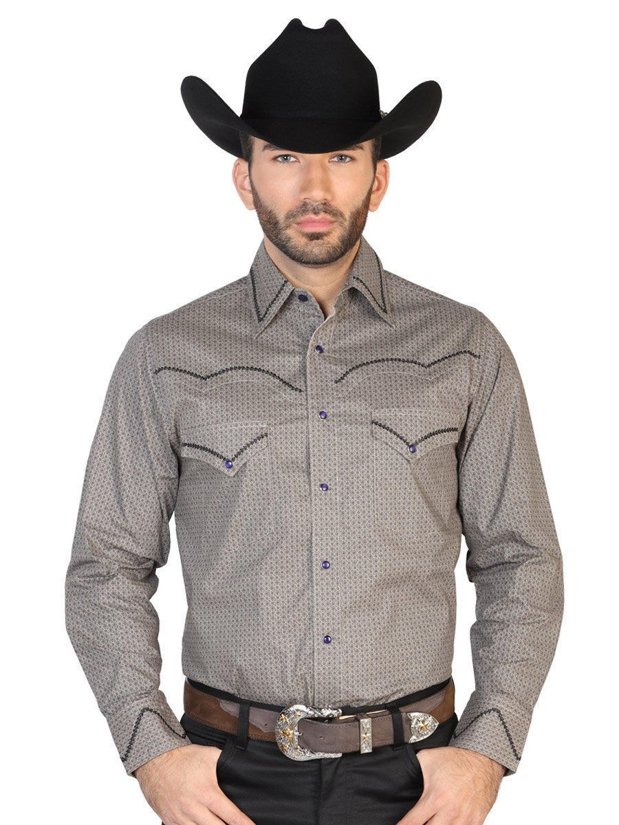 Camisa Vaquera Manga Larga para Hombre 'El Señor de los Cielos' *KHAKI-42608* - BELLEZA'S - Camisa Vaquera Manga Larga para Hombre 'El Señor de los Cielos' *KHAKI-42608* - BELLEZA'S - Camisas Para Hombres - 42608