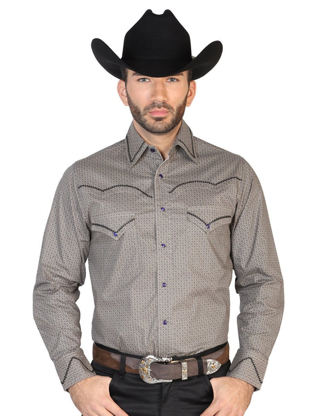 Camisa Vaquera Manga Larga para Hombre 'El Señor de los Cielos' *KHAKI-42608* - BELLEZA'S - Camisa Vaquera Manga Larga para Hombre 'El Señor de los Cielos' *KHAKI-42608* - BELLEZA'S - Camisas Para Hombres - 42608