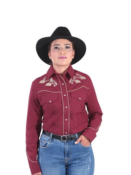 Camisa Vaquera Manga Larga Para Mujer 'El Señor de los Cielos' *VINO-42971* - BELLEZA'S - Camisa Vaquera Manga Larga Para Mujer 'El Señor de los Cielos' *VINO-42971* - BELLEZA'S - Camisa Para Mujer - 42971