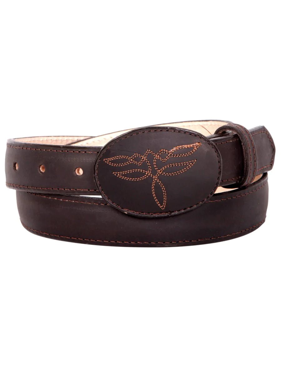 Cinto Vaquero Piel Genuina para Mujer Con Hebilla Ovalada, 1 1/2" Ancho 'El General' *Chocolate-43215* - BELLEZA'S - Cinto Vaquero Piel Genuina para Mujer Con Hebilla Ovalada, 1 1/2" Ancho 'El General' *Chocolate-43215* - BELLEZA'S - Cintos - 43215