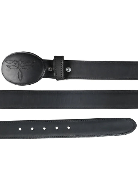 Cinto Vaquero Piel Genuina Para Mujer Con Hebilla Ovalada, 1 1/2" Ancho 'El General' *NEGRO-43218* - BELLEZA'S - Cinto Vaquero Piel Genuina Para Mujer Con Hebilla Ovalada, 1 1/2" Ancho 'El General' *NEGRO-43218* - BELLEZA'S - Cintos - 43218