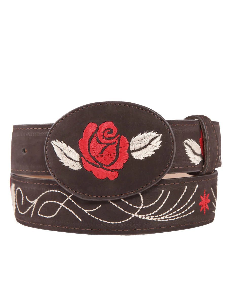 Cinto Vaquero Piel Nobuck Para Mujer Con Hebilla Ovalada 'El General' *CAFE-125466* - BELLEZA'S - Cinto Vaquero Piel Nobuck Para Mujer Con Hebilla Ovalada 'El General' *CAFE-125466* - BELLEZA'S - Cintos - 125466