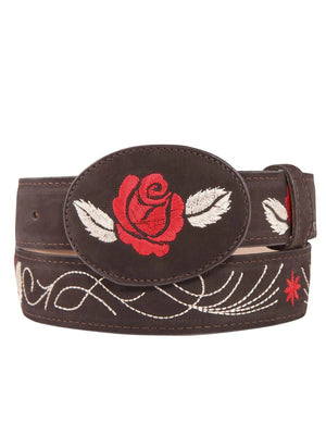 Cinto Vaquero Piel Nobuck Para Mujer Con Hebilla Ovalada 'El General' *CAFE-125466* - BELLEZA'S - Cinto Vaquero Piel Nobuck Para Mujer Con Hebilla Ovalada 'El General' *CAFE-125466* - BELLEZA'S - Cintos - 125466