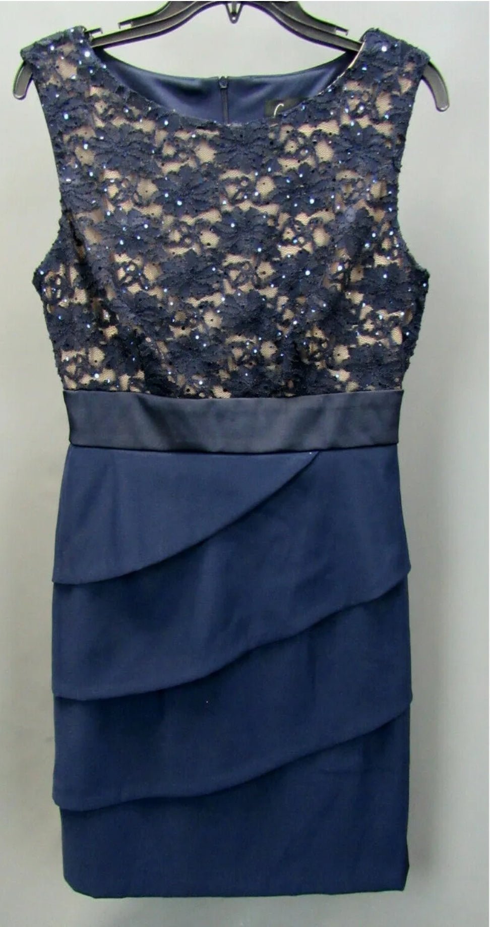 Connected Lace-Top Sheath Dress MSRP $79.50 Size 8-M NEW Navy - BELLEZA'S - Connected Lace-Top Sheath Dress MSRP $79.50 Size 8-M NEW Navy - BELLEZA'S - Vestidos - TC391927M1