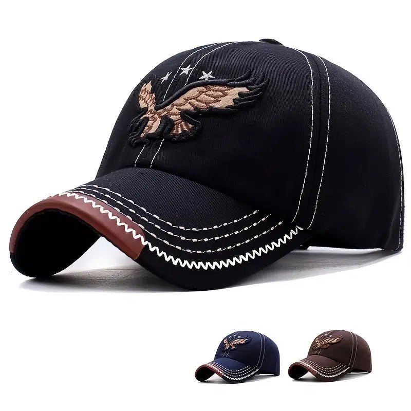 Eagle Embroidery Adjustable Baseball Cap, Outdoor Fishing Hip Hop UV Protection Cap - BELLEZA'S - Eagle Embroidery Adjustable Baseball Cap, Outdoor Fishing Hip Hop UV Protection Cap - HW01711