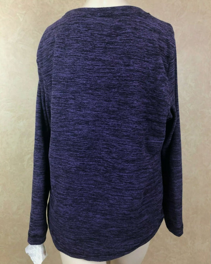 Karen Scott PM Long Sleeve Pullove R14-3 - BELLEZA'S - Karen Scott PM Long Sleeve Pullove R14-3 - BELLEZA'S - -