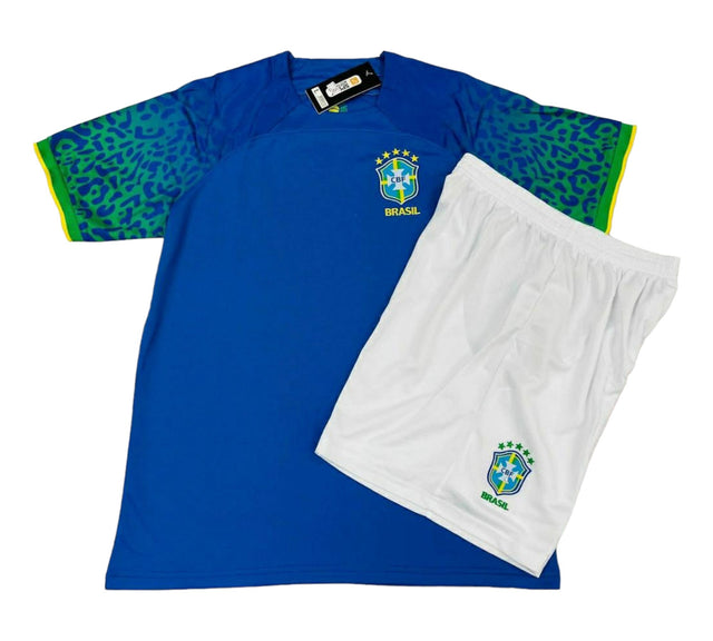 Kids BRASIL Sports Jersey T-Shirts & Shorts *BLUE-00120* - BELLEZA'S - Kids BRASIL Sports Jersey T-Shirts & Shorts *BLUE-00120* - JERSEY - 00120